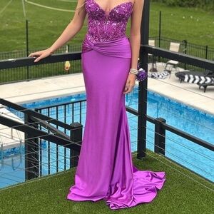 Purple Touch of Class formal corset dress